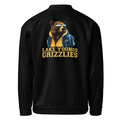 Grizzly Shades Black Unisex Adult Bomber Jacket