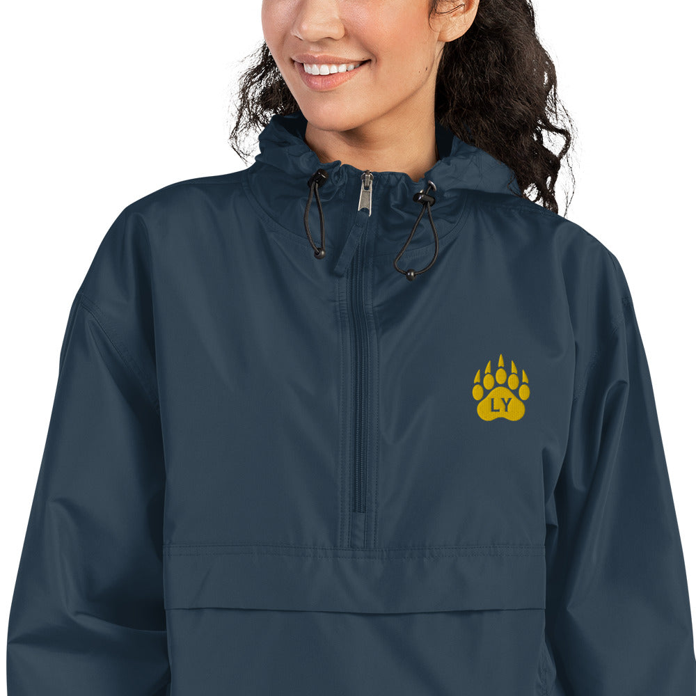 “Bear Paw“ Yellow on Blue/Navy Adult Champion Packable Jacket
