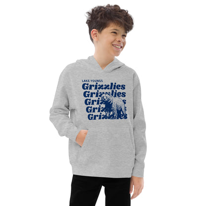 Navy Blue “Grizzlies” Youth Hoodie