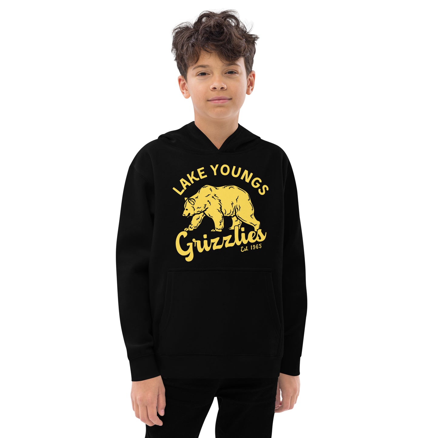 Yellow “Retro Lake Youngs” Youth Hoodie