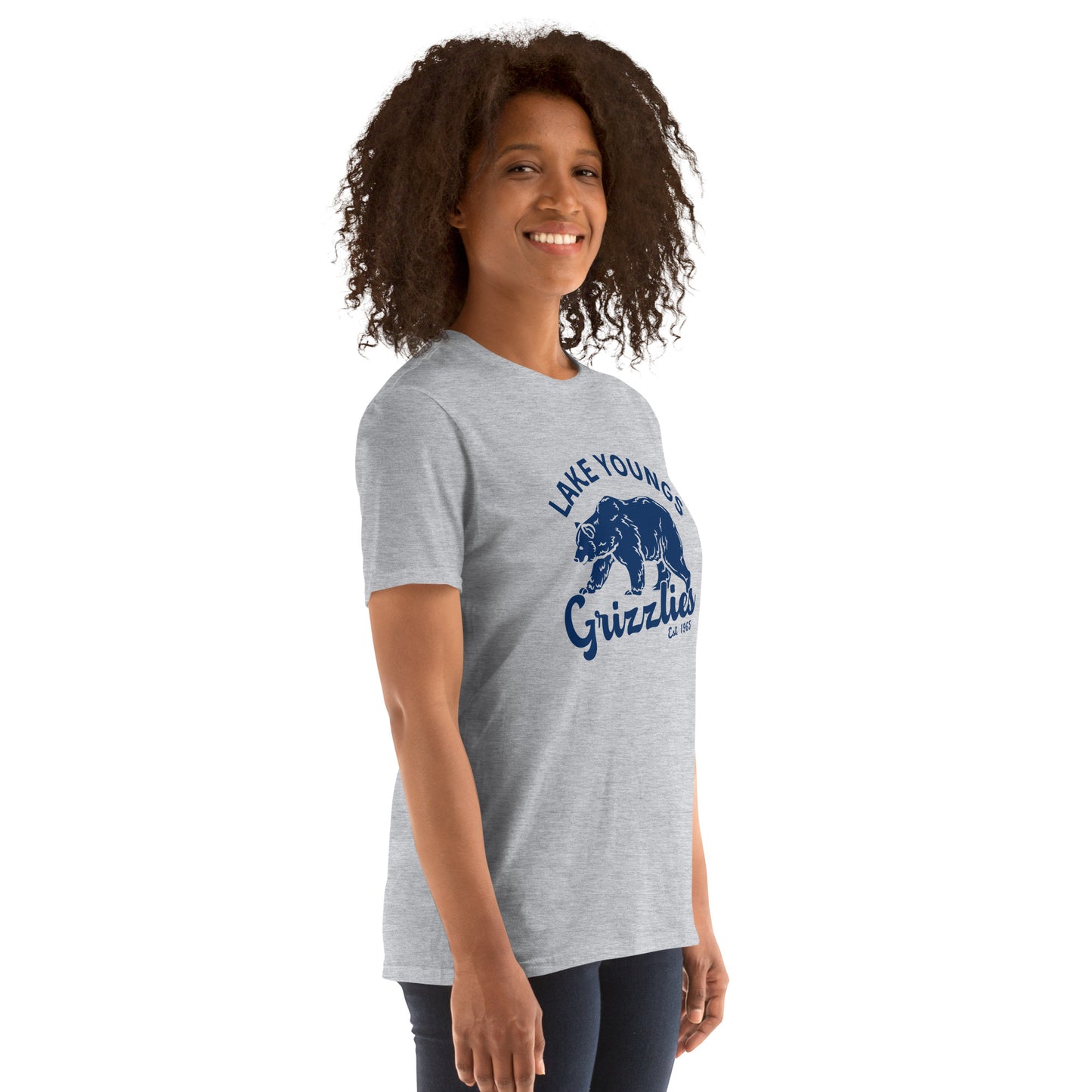 Navy Blue “Retro Lake Youngs” Adult Short-Sleeve Unisex T-Shirt