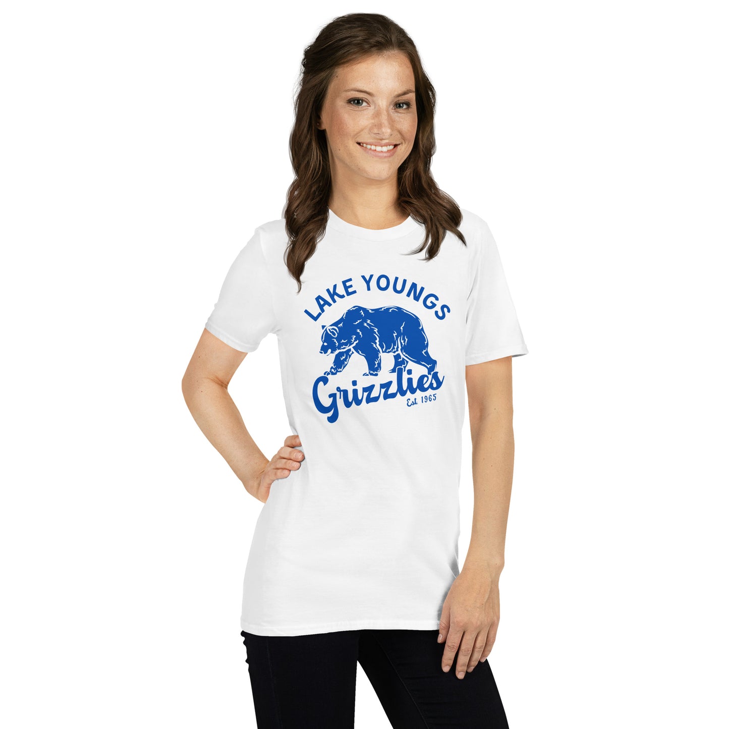 Royal Blue “Retro Lake Youngs” Adult Short-Sleeve Unisex T-Shirt