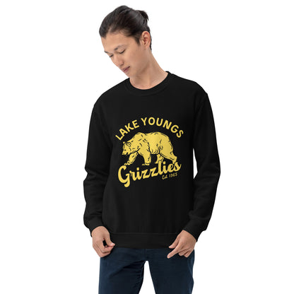 Yellow “Retro Lake Youngs” Adult Crew Neck Sweatshirt