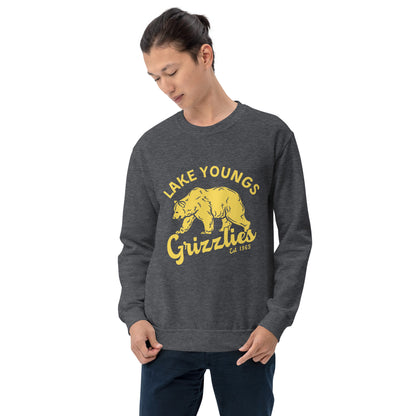 Yellow “Retro Lake Youngs” Adult Crew Neck Sweatshirt