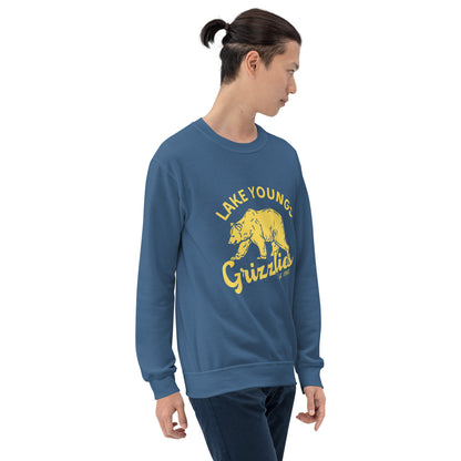 Yellow “Retro Lake Youngs” Adult Crew Neck Sweatshirt