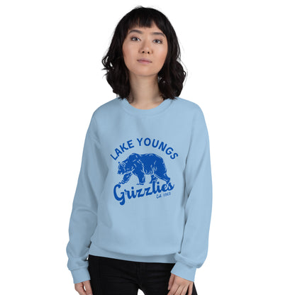 Royal Blue “Retro Lake Youngs” Adult Crew Neck Sweatshirt