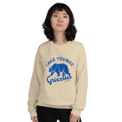 Royal Blue “Retro Lake Youngs” Adult Crew Neck Sweatshirt