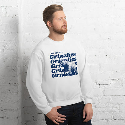 Navy Blue “Grizzlies” Adult Crew Neck Sweatshirt