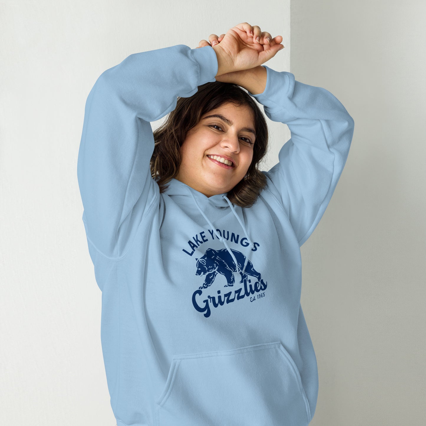 Navy Blue “Retro Lake Youngs” Adult Hoodie