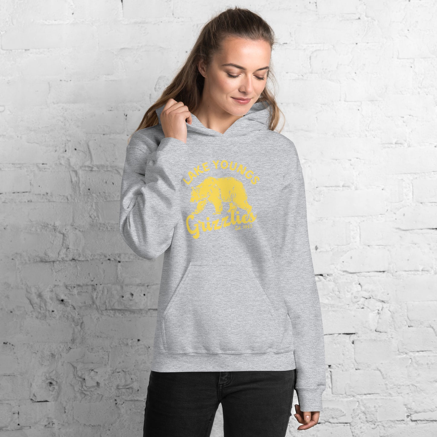 Yellow “Retro Lake Youngs” Adult Hoodie