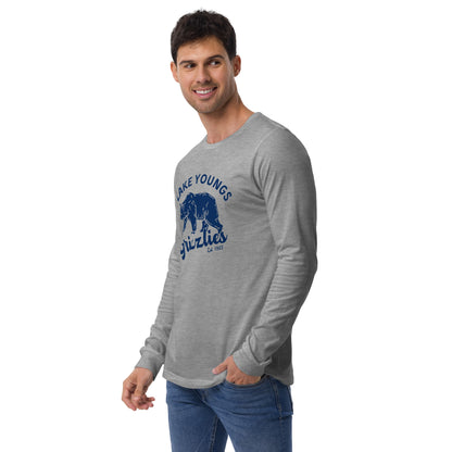 Navy Blue “Retro Lake Youngs” Adult Long Sleeve T-Shirt