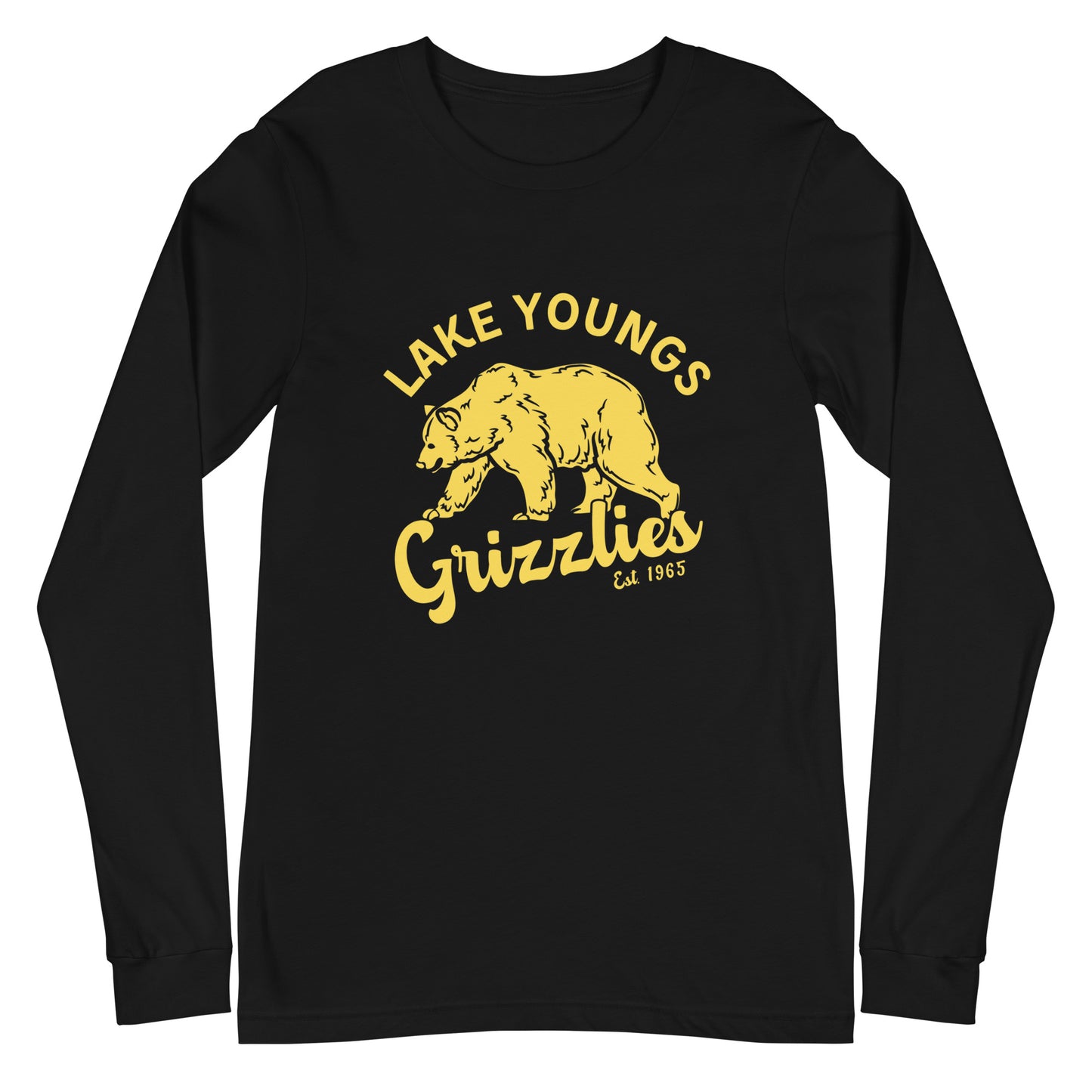 Yellow “Retro Lake Youngs” Adult Long Sleeve T-Shirt