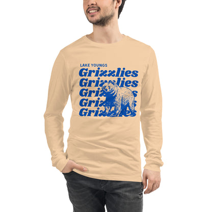 Royal Blue “Grizzlies” Adult Long Sleeve T-Shirt