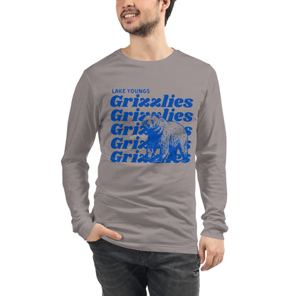 Royal Blue “Grizzlies” Adult Long Sleeve T-Shirt