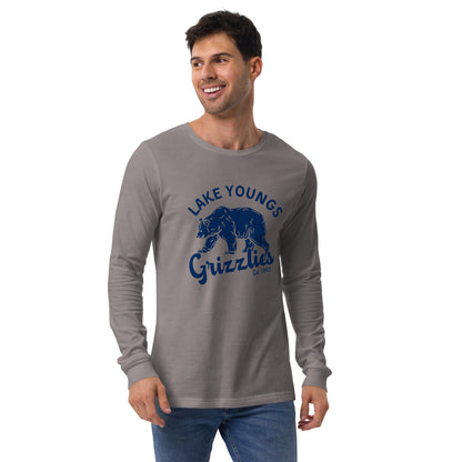 Navy Blue “Retro Lake Youngs” Adult Long Sleeve T-Shirt
