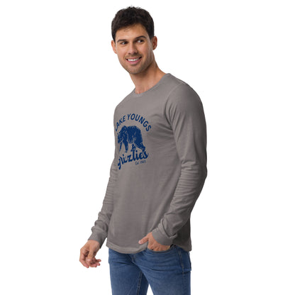 Navy Blue “Retro Lake Youngs” Adult Long Sleeve T-Shirt