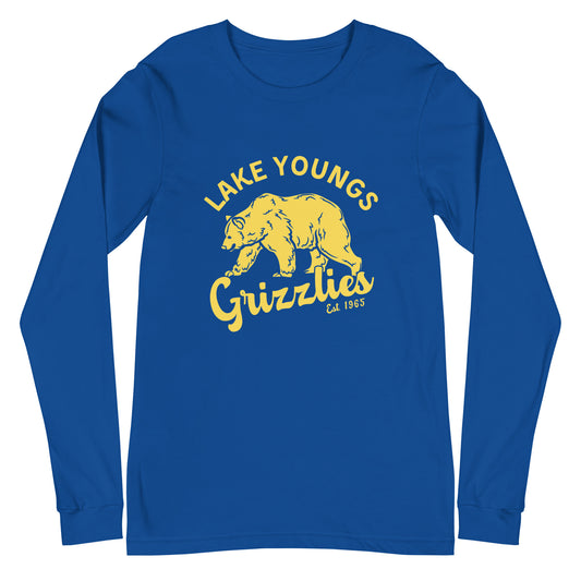 Yellow “Retro Lake Youngs” Adult Long Sleeve T-Shirt