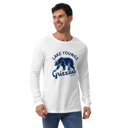 Navy Blue “Retro Lake Youngs” Adult Long Sleeve T-Shirt