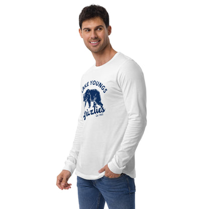 Navy Blue “Retro Lake Youngs” Adult Long Sleeve T-Shirt