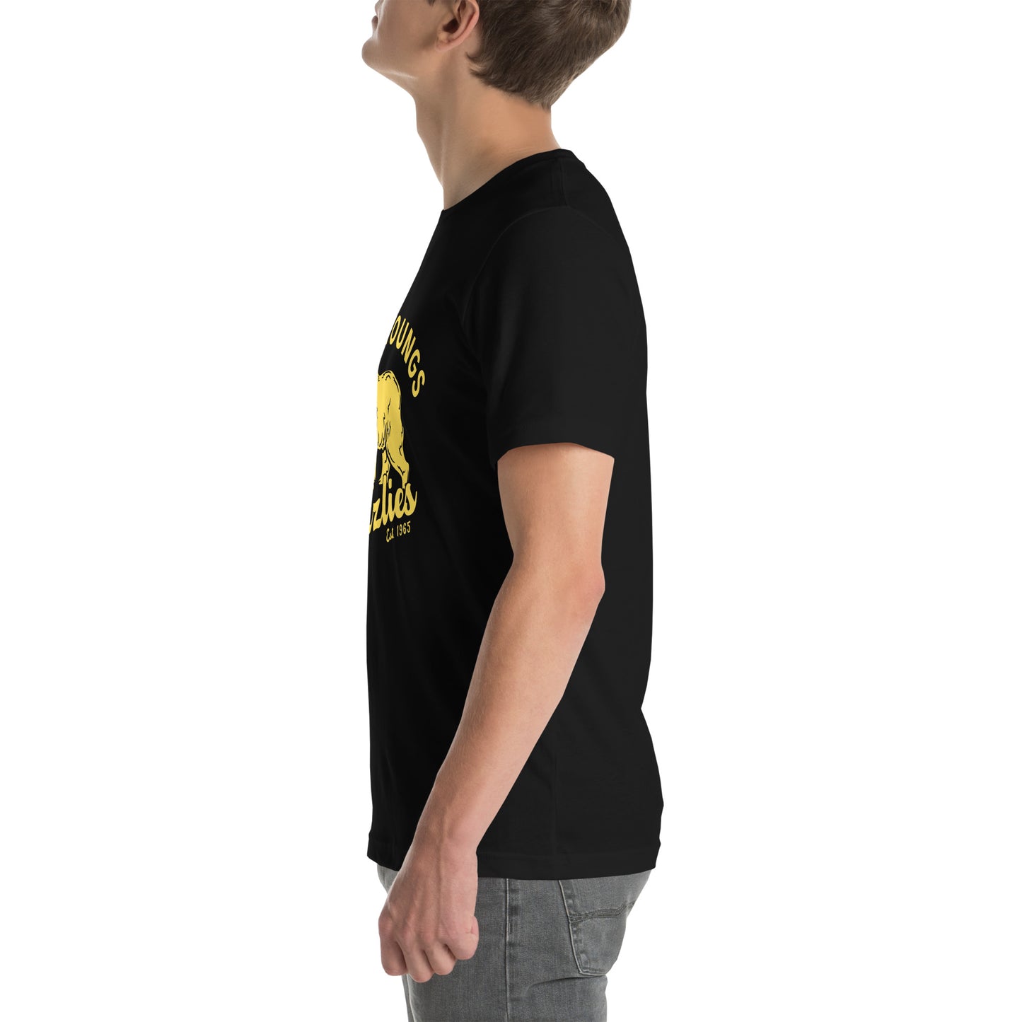 Yellow “Retro Lake Youngs” Adult Short Sleeve Unisex T-Shirt