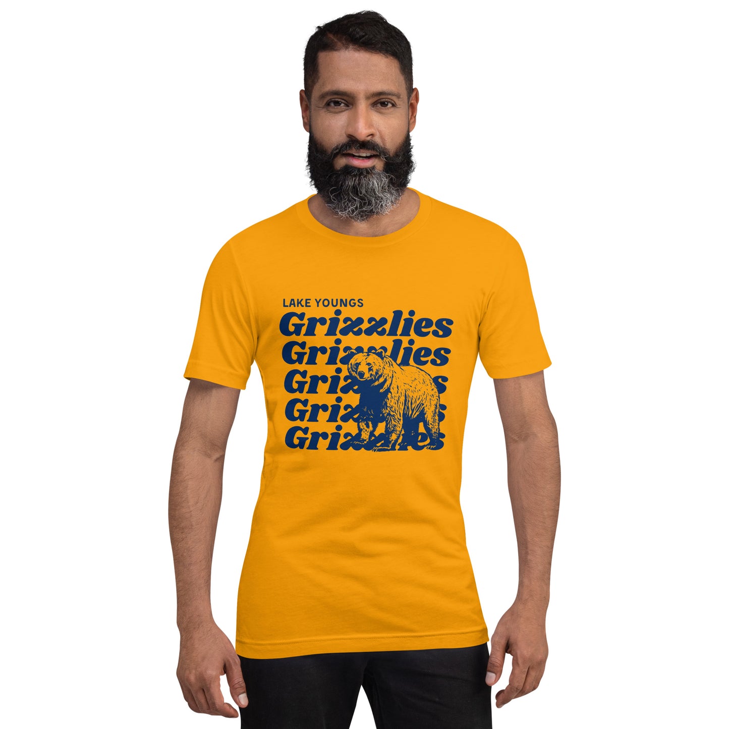 Navy Blue “Grizzlies” Adult Short Sleeve T-Shirt