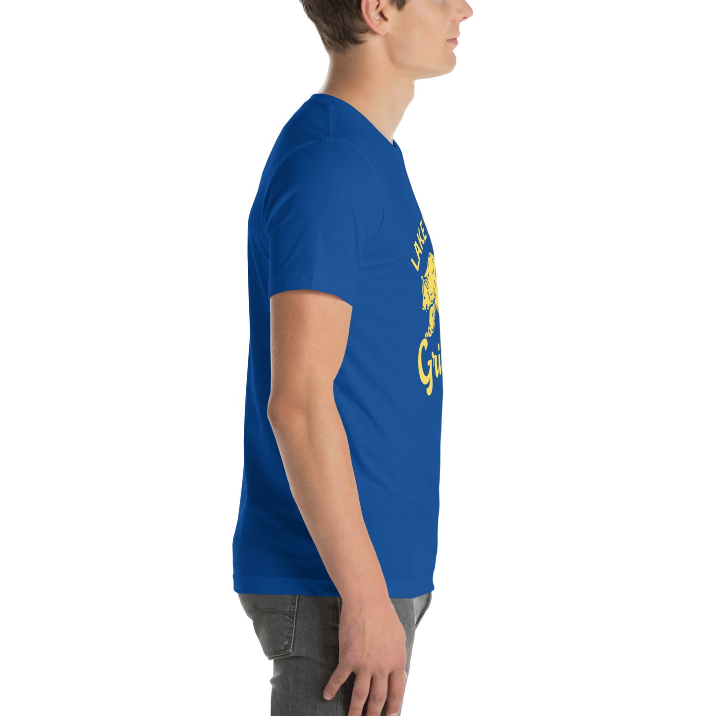 Yellow “Retro Lake Youngs” Adult Short Sleeve Unisex T-Shirt