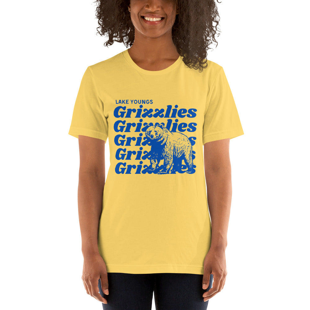 Royal Blue “Grizzlies” Adult Short Sleeve T-Shirt
