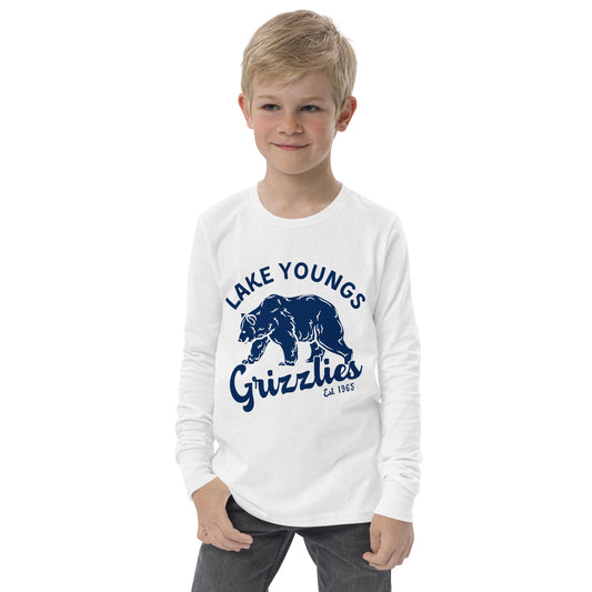 Navy Blue “Retro Lake Youngs” Youth Long Sleeve T-Shirt