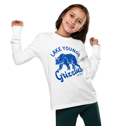 Royal Blue “Retro Lake Youngs” Youth Long Sleeve T-Shirt Bella + Canvas 3501Y
