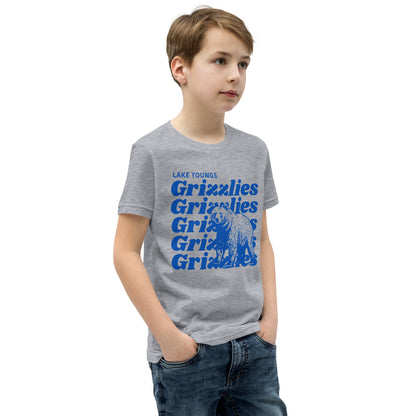 Royal Blue “Grizzlies” Youth Short Sleeve T-Shirt Bella + Canvas 3001Y