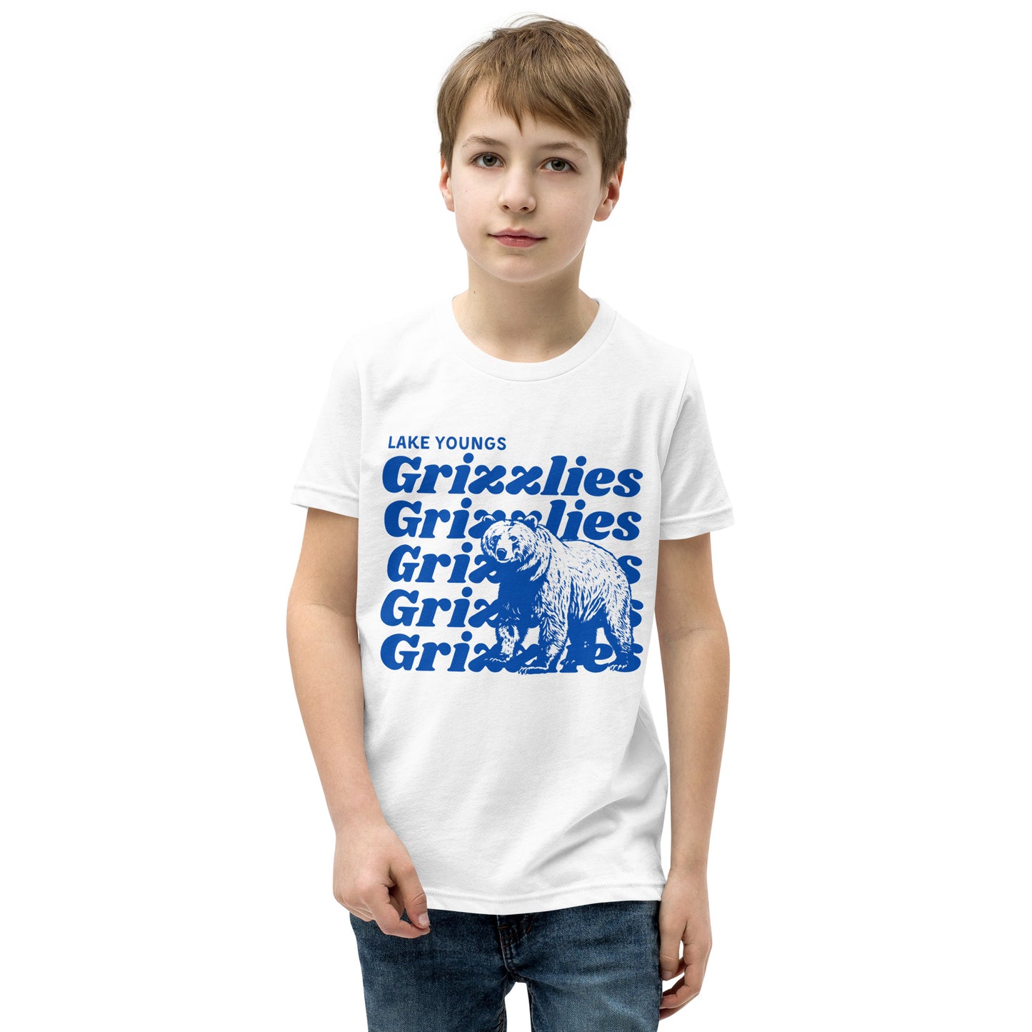 Royal Blue “Grizzlies” Youth Short Sleeve T-Shirt