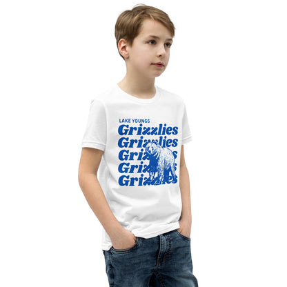 Royal Blue “Grizzlies” Youth Short Sleeve T-Shirt Bella + Canvas 3001Y